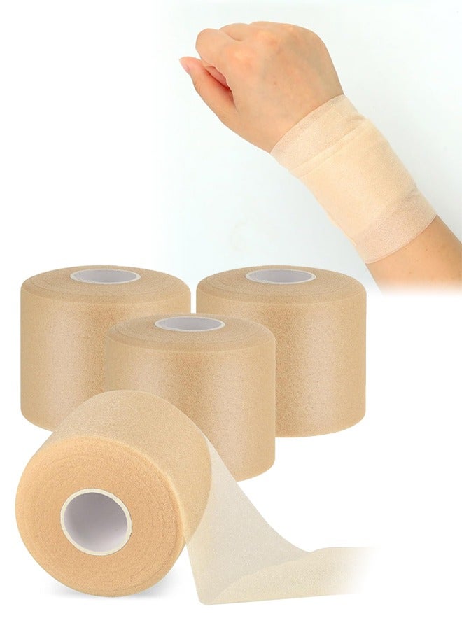 DUNISO 4 Rolls  Athletic Pre Wrap Tape,Waterproof Breathable Kinesiology Tape,Foam Underwrap for Sports, Protect,for Ankles Wrists Hands and Knees,for Gym Fitness Running Tennis Swimming Football,6cm*20m - Image 1